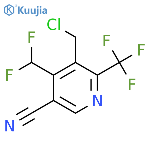 3-(Chloromethyl)-5-cyano-4-(difluoromethyl)-2-(trifluoromethyl)pyridine structure