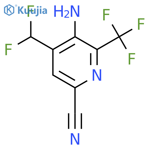 3-Amino-6-cyano-4-(difluoromethyl)-2-(trifluoromethyl)pyridine structure