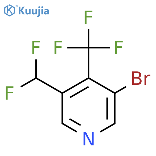 3-Bromo-5-(difluoromethyl)-4-(trifluoromethyl)pyridine structure