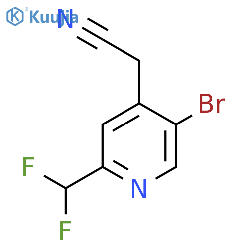 5-Bromo-2-(difluoromethyl)pyridine-4-acetonitrile structure