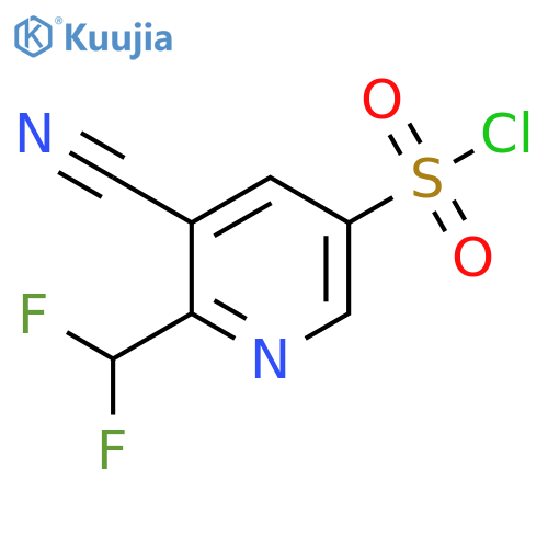 3-Cyano-2-(difluoromethyl)pyridine-5-sulfonyl chloride structure