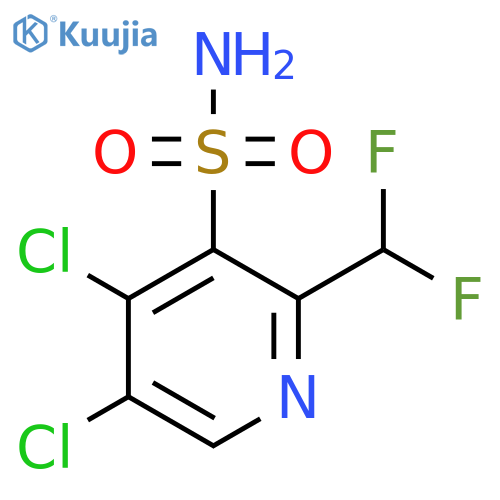 4,5-Dichloro-2-(difluoromethyl)pyridine-3-sulfonamide structure
