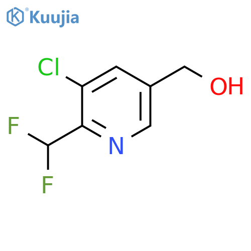 3-Chloro-2-(difluoromethyl)pyridine-5-methanol structure