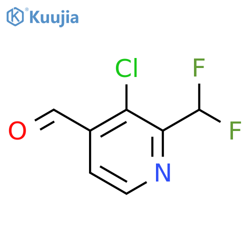 3-Chloro-2-(difluoromethyl)pyridine-4-carboxaldehyde structure