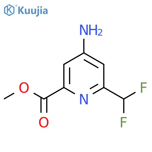 Methyl 4-amino-2-(difluoromethyl)pyridine-6-carboxylate structure