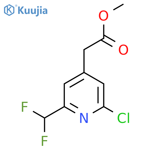 Methyl 2-chloro-6-(difluoromethyl)pyridine-4-acetate structure