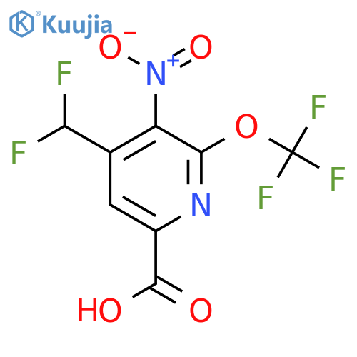 4-(Difluoromethyl)-3-nitro-2-(trifluoromethoxy)pyridine-6-carboxylic acid structure