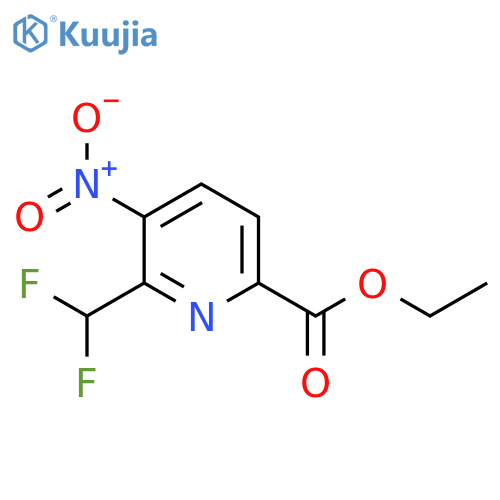 Ethyl 2-(difluoromethyl)-3-nitropyridine-6-carboxylate structure