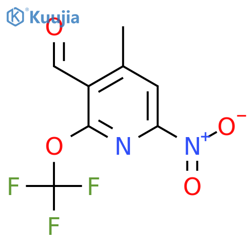 4-Methyl-6-nitro-2-(trifluoromethoxy)pyridine-3-carboxaldehyde structure