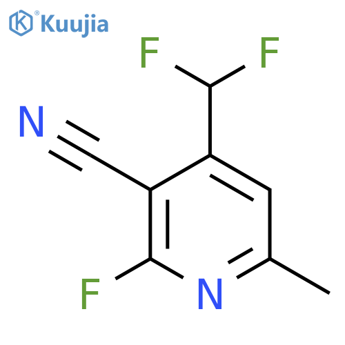 3-Cyano-4-(difluoromethyl)-2-fluoro-6-methylpyridine structure