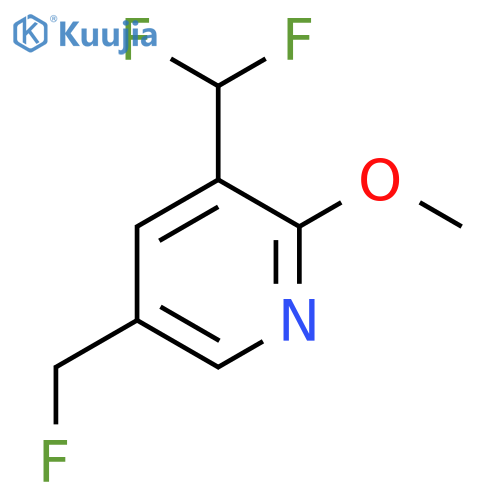 3-(Difluoromethyl)-5-(fluoromethyl)-2-methoxypyridine structure