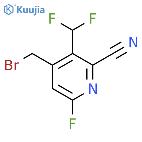 4-(Bromomethyl)-2-cyano-3-(difluoromethyl)-6-fluoropyridine structure