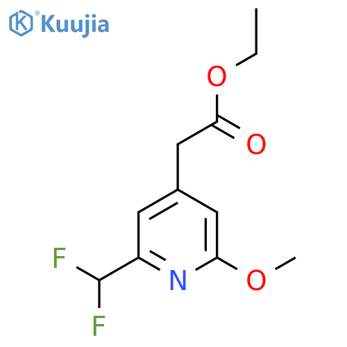 Ethyl 2-(difluoromethyl)-6-methoxypyridine-4-acetate structure