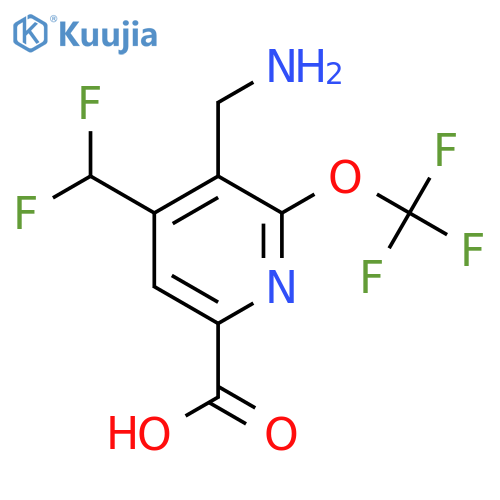 3-(Aminomethyl)-4-(difluoromethyl)-2-(trifluoromethoxy)pyridine-6-carboxylic acid structure