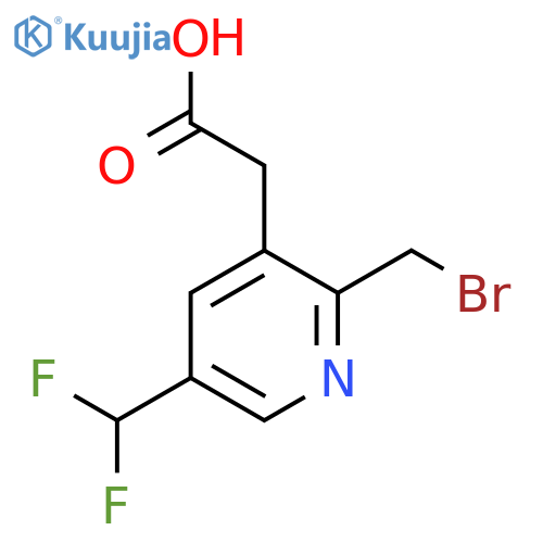 2-(Bromomethyl)-5-(difluoromethyl)pyridine-3-acetic acid structure