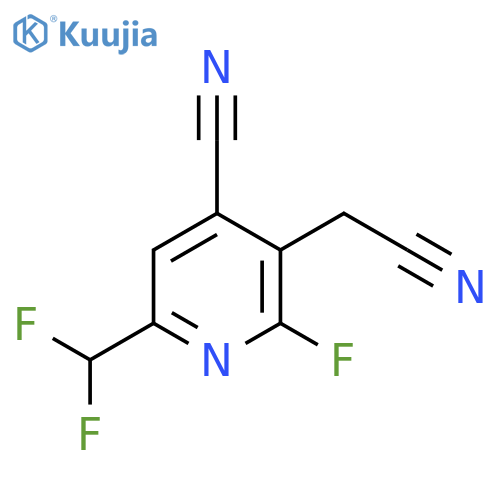 4-Cyano-6-(difluoromethyl)-2-fluoropyridine-3-acetonitrile structure