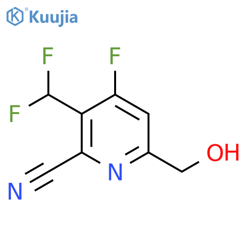 2-Cyano-3-(difluoromethyl)-4-fluoropyridine-6-methanol structure