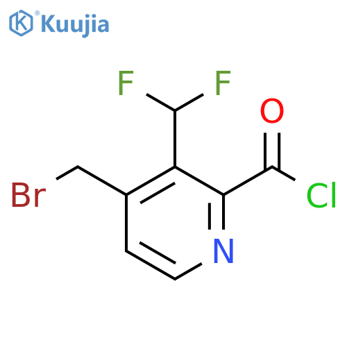 4-(Bromomethyl)-3-(difluoromethyl)pyridine-2-carbonyl chloride structure