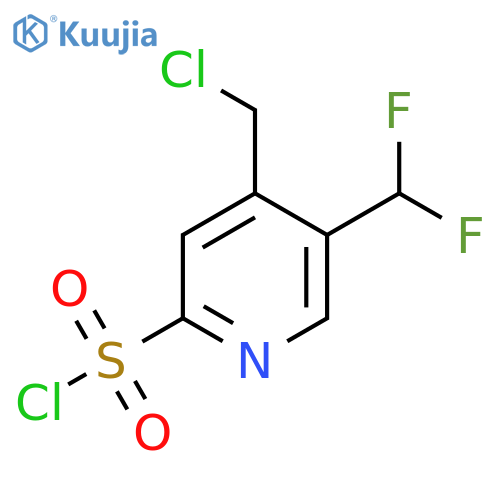 4-(Chloromethyl)-5-(difluoromethyl)pyridine-2-sulfonyl chloride structure