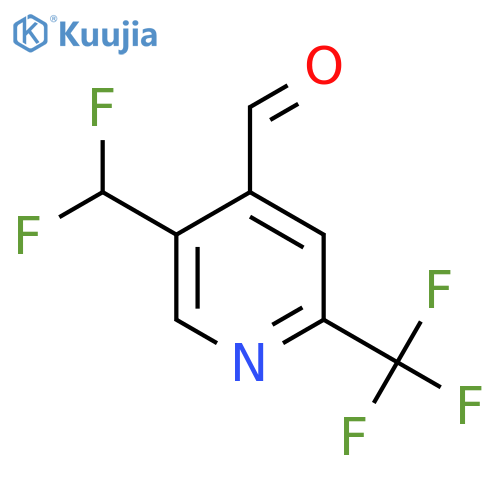 5-(Difluoromethyl)-2-(trifluoromethyl)pyridine-4-carboxaldehyde structure