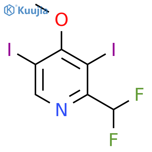 2-(Difluoromethyl)-3,5-diiodo-4-methoxypyridine structure