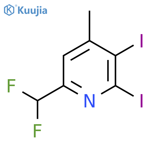 6-(Difluoromethyl)-2,3-diiodo-4-methylpyridine structure