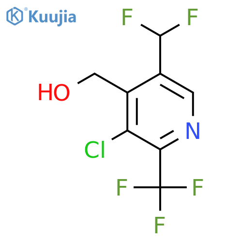 3-Chloro-5-(difluoromethyl)-2-(trifluoromethyl)pyridine-4-methanol structure