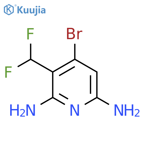 4-Bromo-2,6-diamino-3-(difluoromethyl)pyridine structure