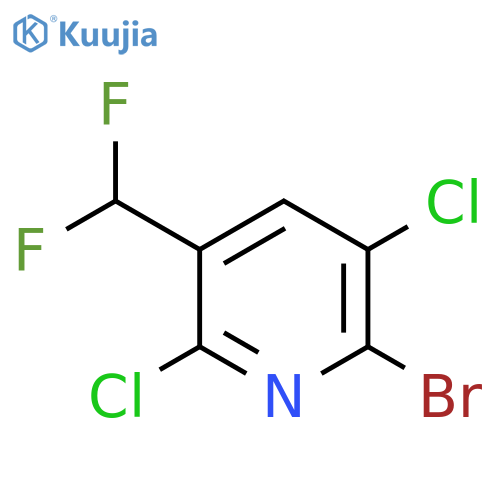 2-Bromo-3,6-dichloro-5-(difluoromethyl)pyridine structure
