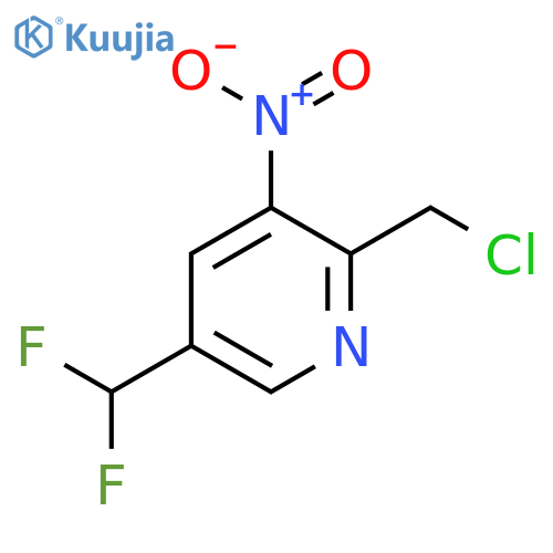 2-(Chloromethyl)-5-(difluoromethyl)-3-nitropyridine structure
