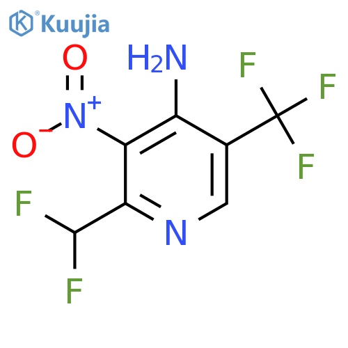 4-Amino-2-(difluoromethyl)-3-nitro-5-(trifluoromethyl)pyridine structure