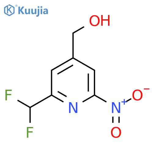 2-(Difluoromethyl)-6-nitropyridine-4-methanol structure
