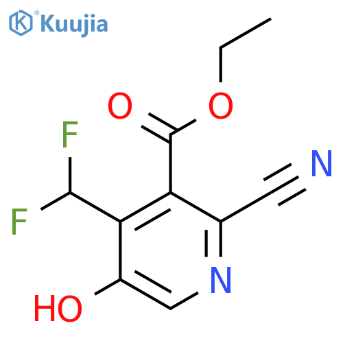 Ethyl 2-cyano-4-(difluoromethyl)-5-hydroxypyridine-3-carboxylate structure