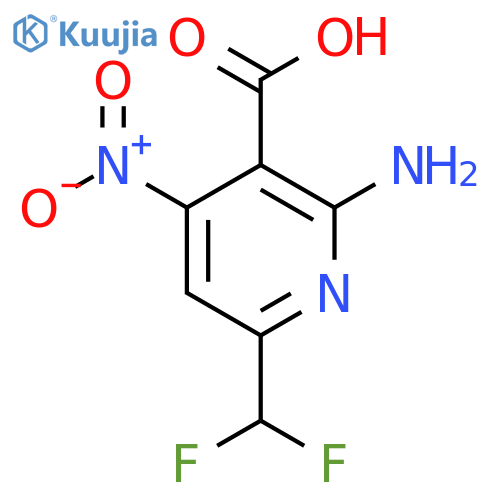 2-Amino-6-(difluoromethyl)-4-nitropyridine-3-carboxylic acid structure