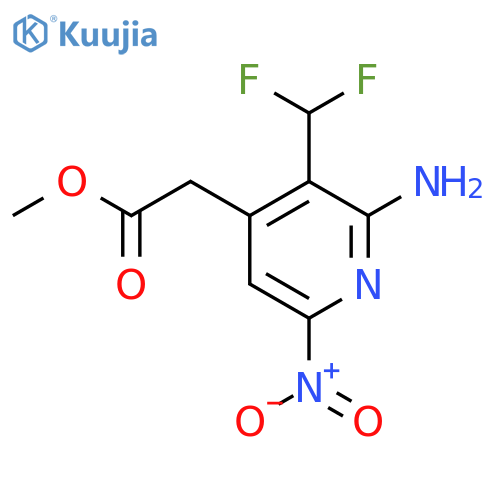 Methyl 2-amino-3-(difluoromethyl)-6-nitropyridine-4-acetate structure