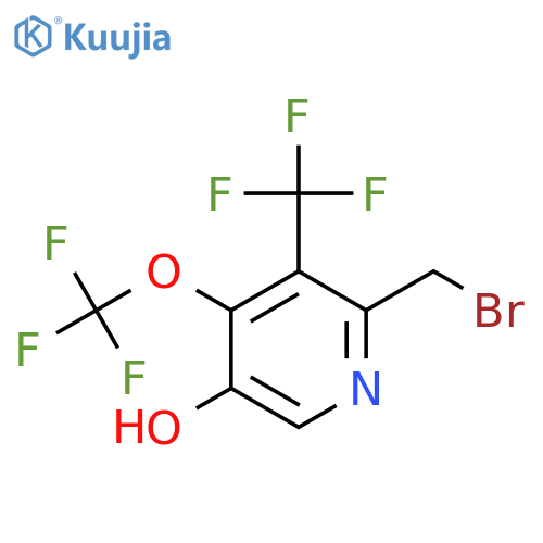2-(Bromomethyl)-5-hydroxy-4-(trifluoromethoxy)-3-(trifluoromethyl)pyridine structure