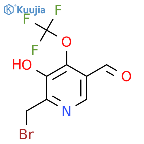 2-(Bromomethyl)-3-hydroxy-4-(trifluoromethoxy)pyridine-5-carboxaldehyde structure