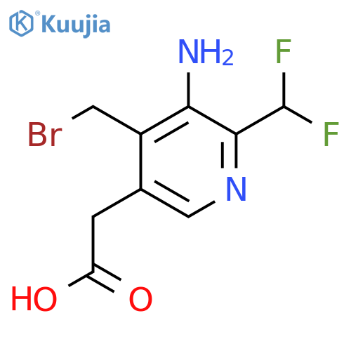 3-Amino-4-(bromomethyl)-2-(difluoromethyl)pyridine-5-acetic acid structure