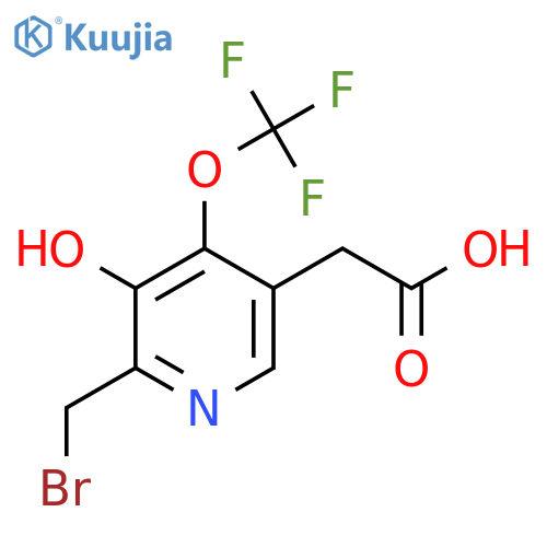 2-(Bromomethyl)-3-hydroxy-4-(trifluoromethoxy)pyridine-5-acetic acid structure