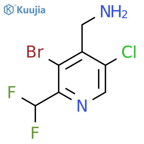 4-(Aminomethyl)-3-bromo-5-chloro-2-(difluoromethyl)pyridine structure