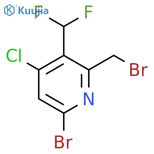 6-Bromo-2-(bromomethyl)-4-chloro-3-(difluoromethyl)pyridine structure