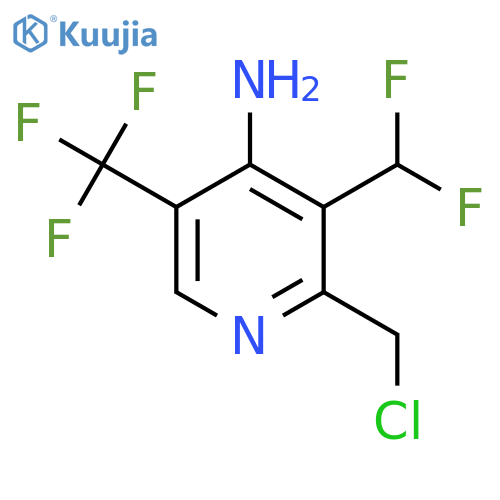 4-Amino-2-(chloromethyl)-3-(difluoromethyl)-5-(trifluoromethyl)pyridine structure