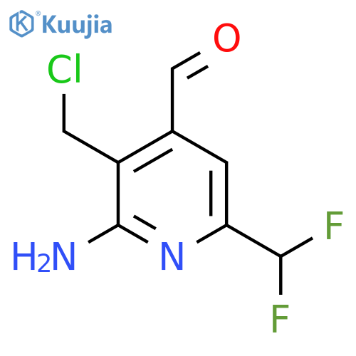 2-Amino-3-(chloromethyl)-6-(difluoromethyl)pyridine-4-carboxaldehyde structure