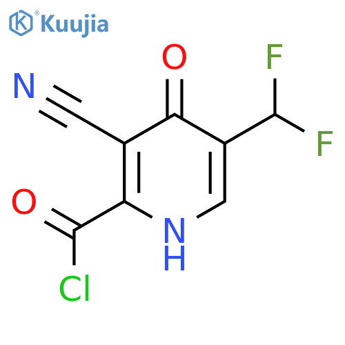 3-Cyano-5-(difluoromethyl)-4-hydroxypyridine-2-carbonyl chloride structure