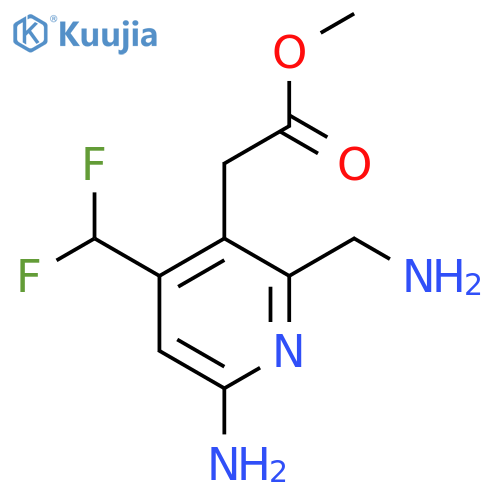 Methyl 6-amino-2-(aminomethyl)-4-(difluoromethyl)pyridine-3-acetate structure