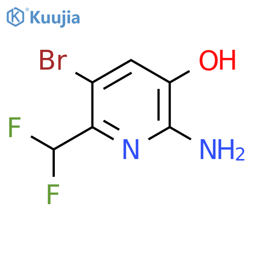 2-Amino-5-bromo-6-(difluoromethyl)-3-hydroxypyridine structure