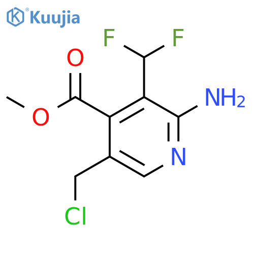 Methyl 2-amino-5-(chloromethyl)-3-(difluoromethyl)pyridine-4-carboxylate structure