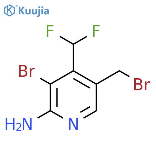 2-Amino-3-bromo-5-(bromomethyl)-4-(difluoromethyl)pyridine structure