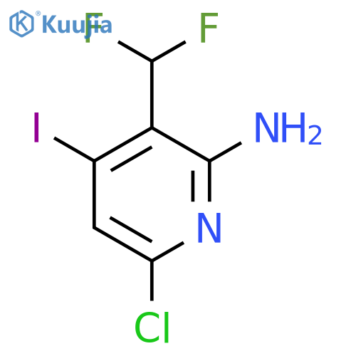 2-Amino-6-chloro-3-(difluoromethyl)-4-iodopyridine structure