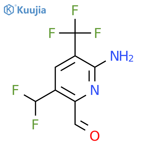 2-Amino-5-(difluoromethyl)-3-(trifluoromethyl)pyridine-6-carboxaldehyde structure